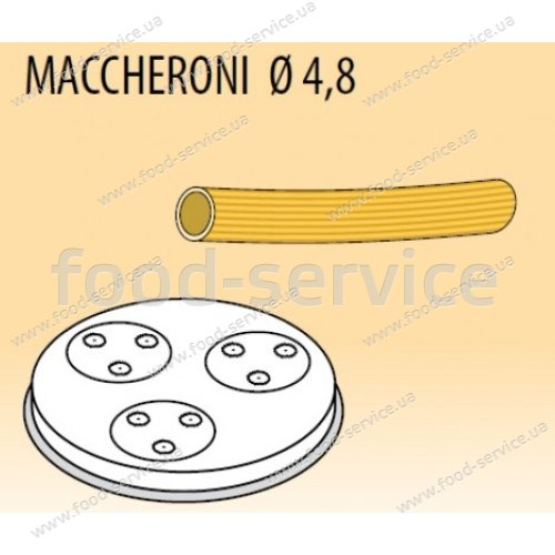 Матрица макарон. изделий Maccheroni d78 Ø 4,8 для пресса Fimar MPF/8 (насадка)